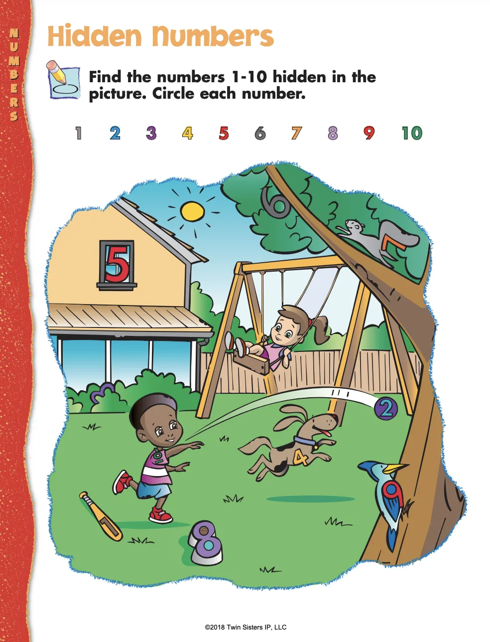 An educational teaching resource from Twin Sisters Digital Media entitled Kindergarten Learning: Numbers 1-20 Printable Workbook downloadable at Teach Simple.