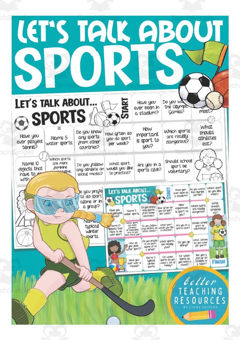 Let's Talk About Sports Board Game by Teach Simple