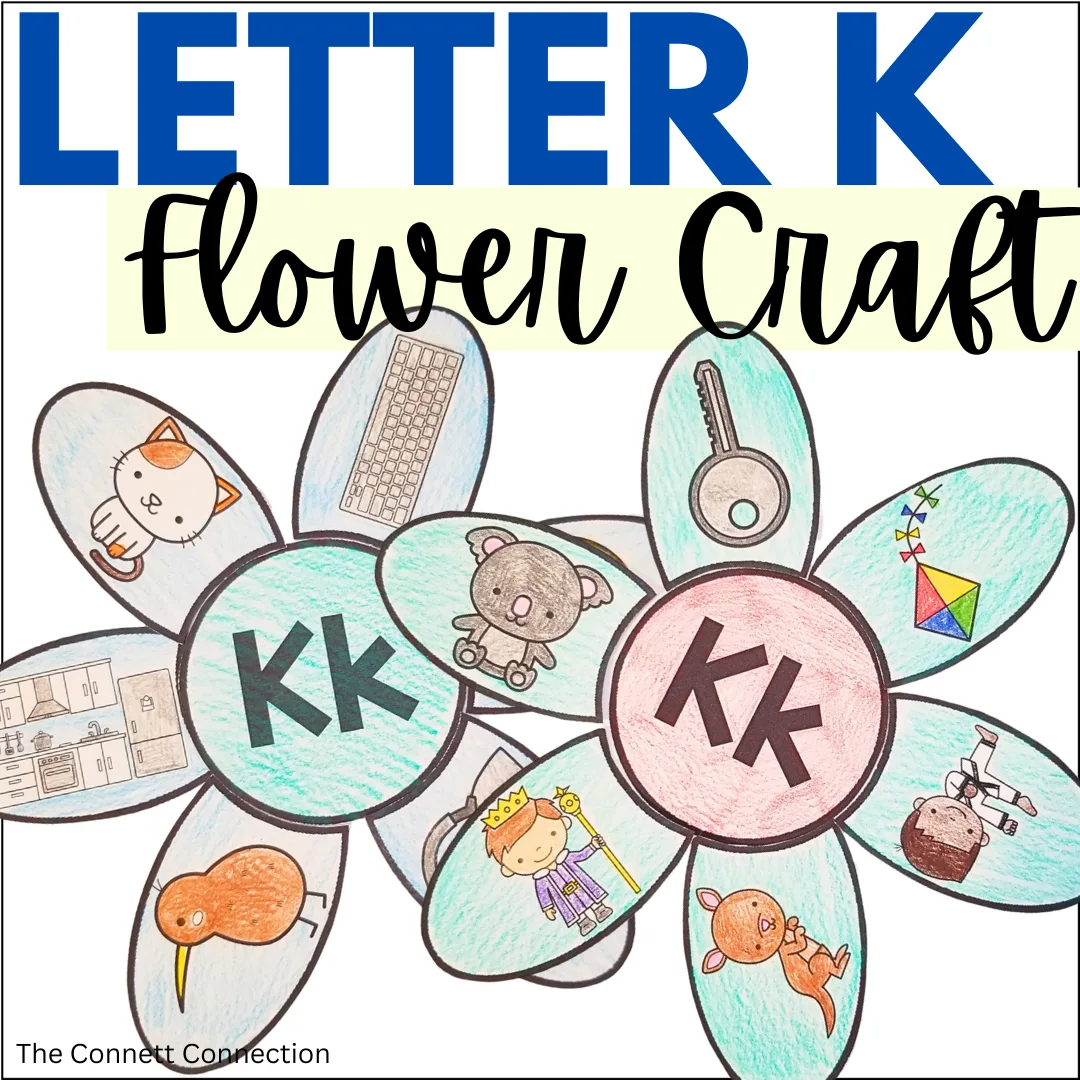 Letter K Flower Craft by Teach Simple