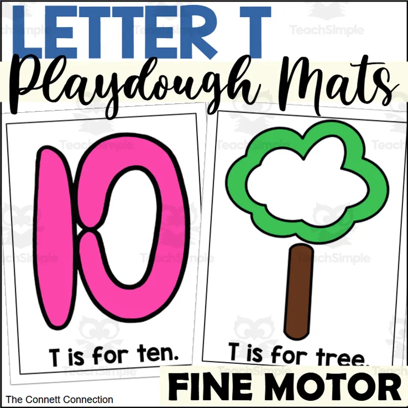 Letter T Playdough Mats by Teach Simple