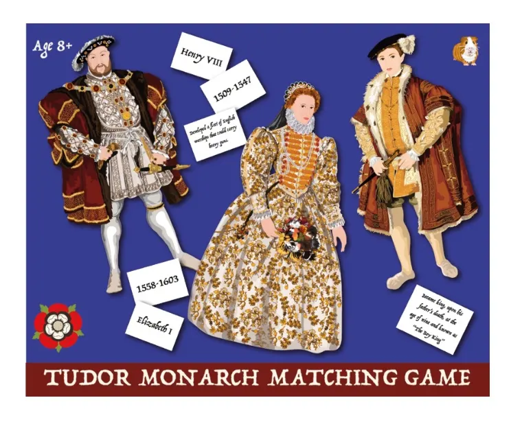 An educational teaching resource from Guinea Pig Education entitled Matching Game: How Well Do You Know Your Tudor Kings & Queens? (8 +) downloadable at Teach Simple.