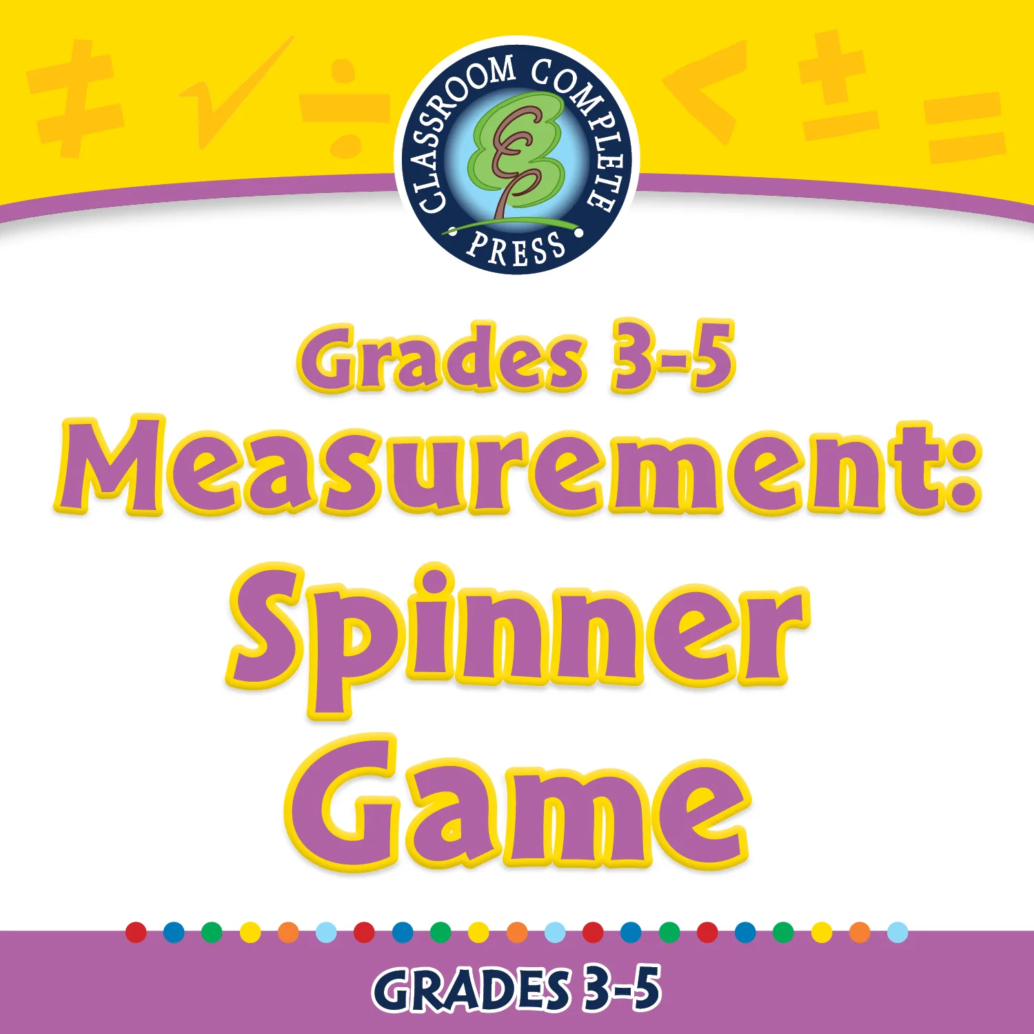 An educational teaching resource from Classroom Complete Press entitled Measurement: Spinner Game for 3rd-5th - MAC Software downloadable at Teach Simple.