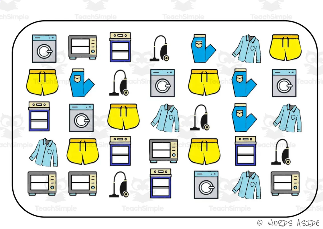 An educational teaching resource from WORDS ASIDE entitled Mixed Semantic Activity Boards Pack 6 downloadable at Teach Simple.