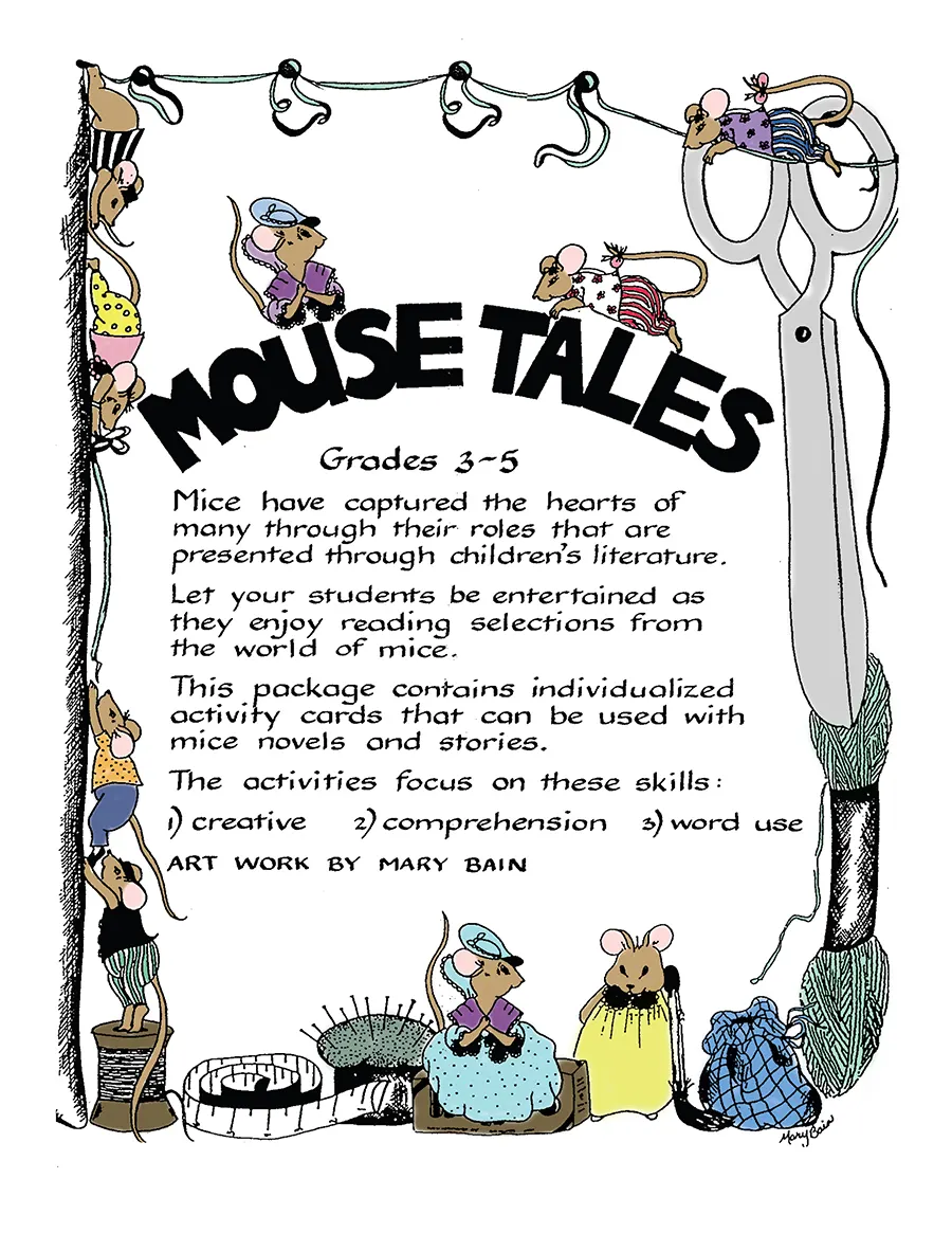 An educational teaching resource from Classroom Complete Press entitled MOUSE TALES (ACT. FOR MOUSE NOVELS & STORIES) Gr. 3-5 downloadable at Teach Simple.