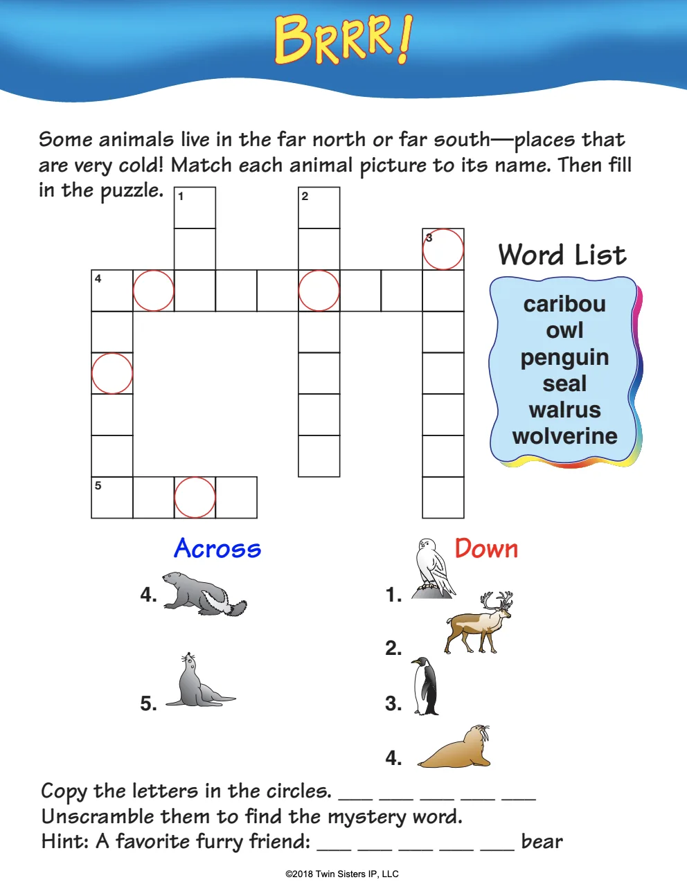 My First Crossword Puzzles: Volume 3 Activity Book by Teach Simple