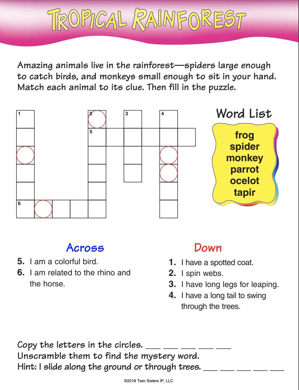 My First Crossword Puzzles: Volume 4 Activity Book by Teach Simple