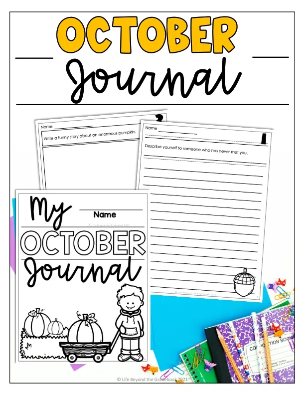 An educational teaching resource from Life Beyond the Gradebook entitled My October Journal: Creative Writing Prompts downloadable at Teach Simple.