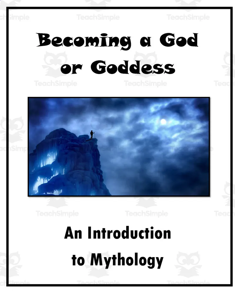 An educational teaching resource from Time Thrifty Teacher entitled Mythology Introduction Worksheet downloadable at Teach Simple.