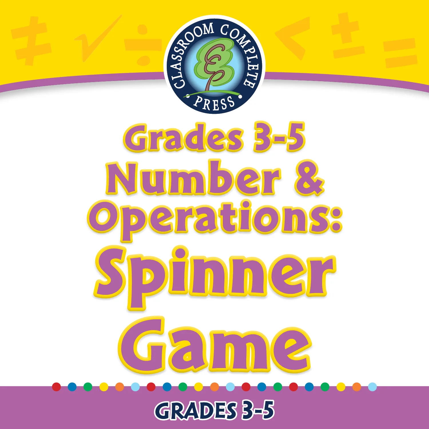 An educational teaching resource from Classroom Complete Press entitled Number & Operations: Spinner Game for 3rd-5th - MAC Software downloadable at Teach Simple.