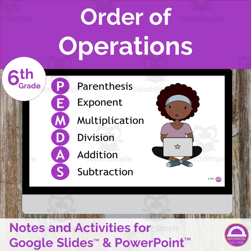 An educational teaching resource from Matemaths entitled Order of Operations | Lesson and Activities downloadable at Teach Simple.