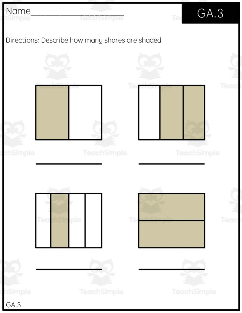 Partitioning Quick Check 9 by Teach Simple