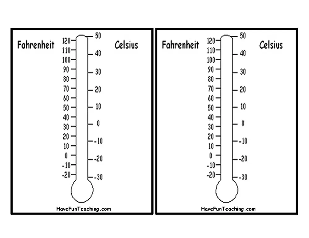 Printable Thermometer by Teach Simple