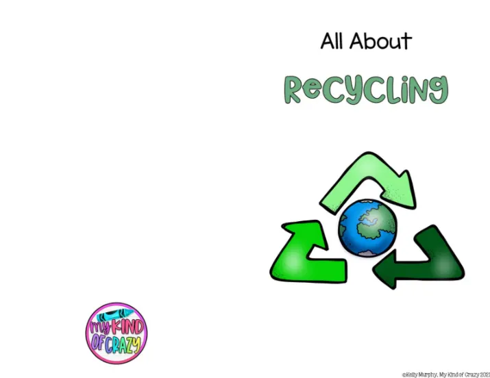 An educational teaching resource from My Kind of Crazy entitled Recycling Adapted Book, Printable, Color and BW, Special Ed downloadable at Teach Simple.