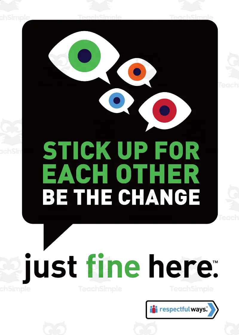 Respectful Ways: Class Sign: Be The Change by Teach Simple