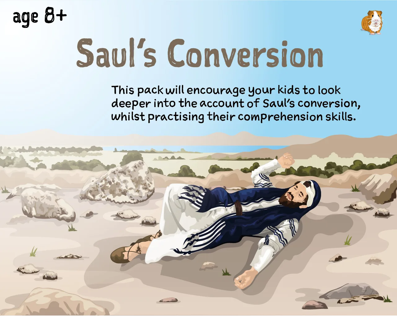 An educational teaching resource from Guinea Pig Education entitled Saul’s Conversion: Bible Activity Work Pack (8 years +) downloadable at Teach Simple.