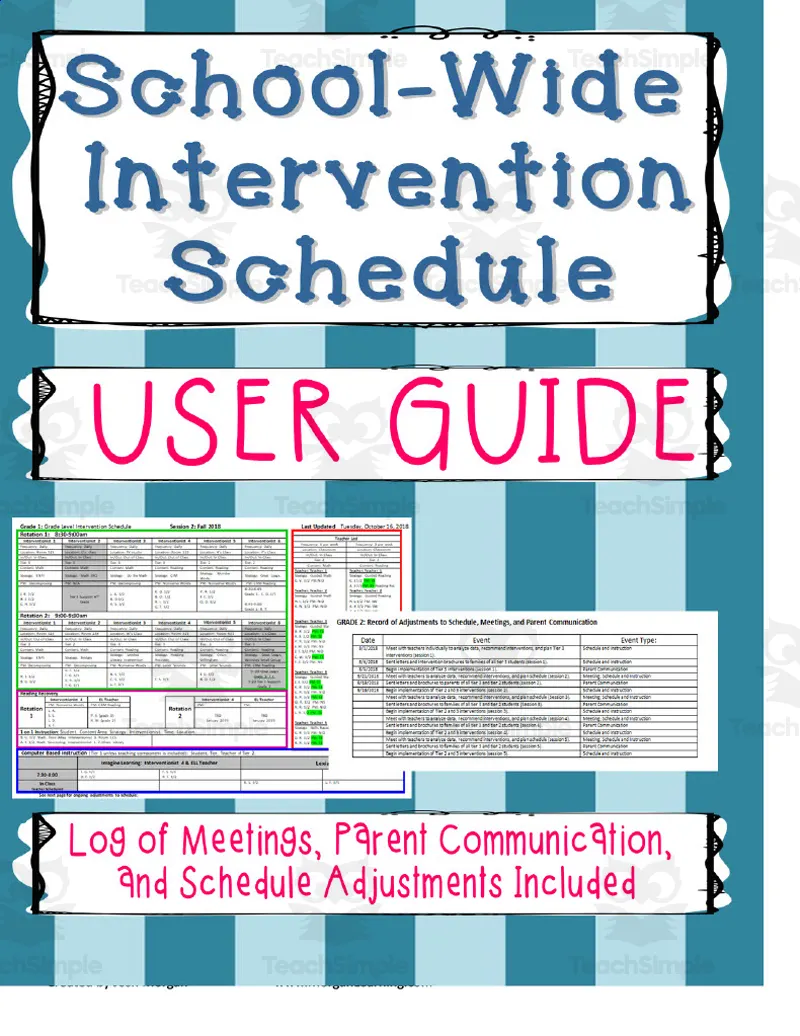 School Wide Intervention Schedule by Teach Simple School Wide Intervention Schedule by Teach Simple
