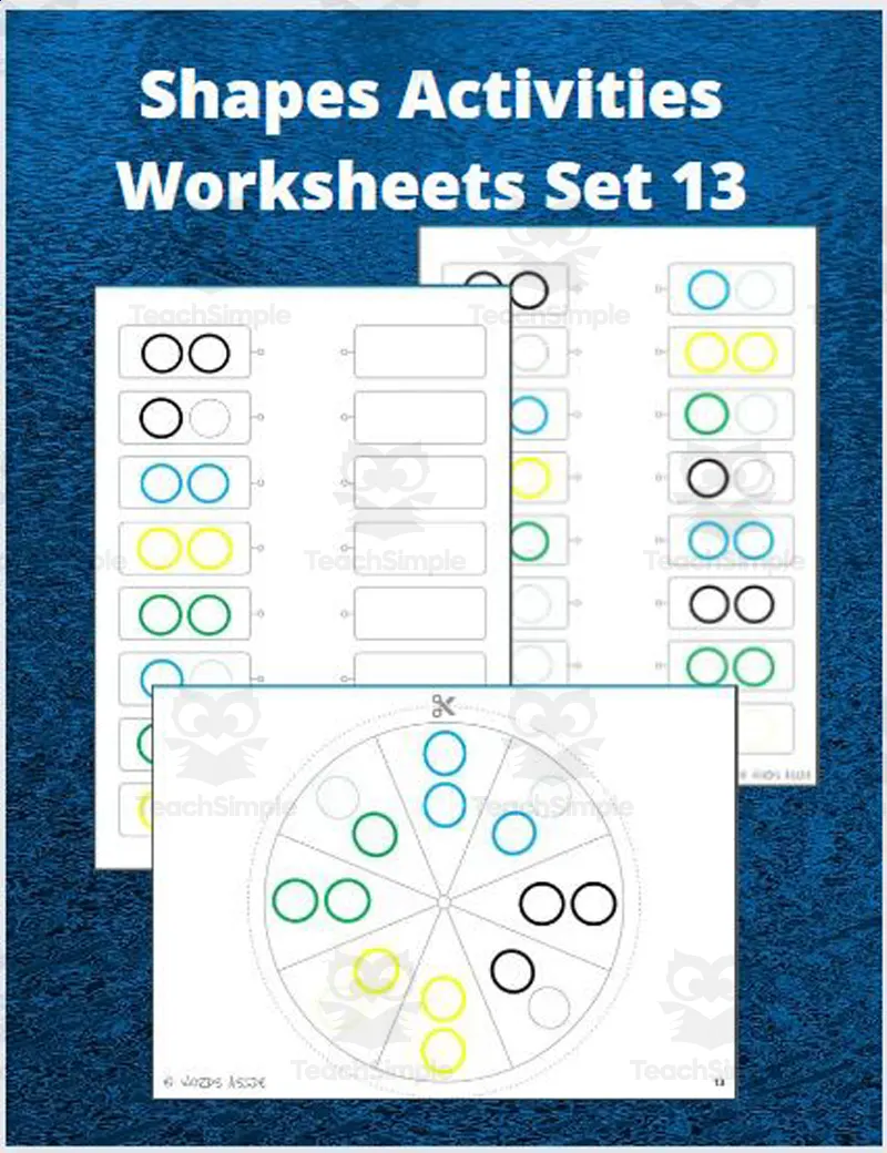 Shapes Activities Worksheets Set 13 by Teach Simple