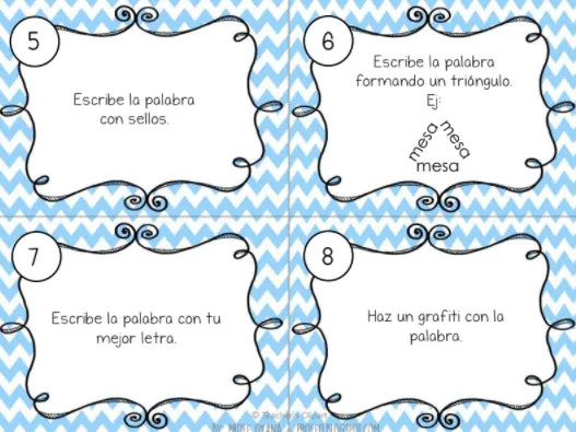 An educational teaching resource from Teacher's Clipart entitled Spanish: Word Work Spelling downloadable at Teach Simple.