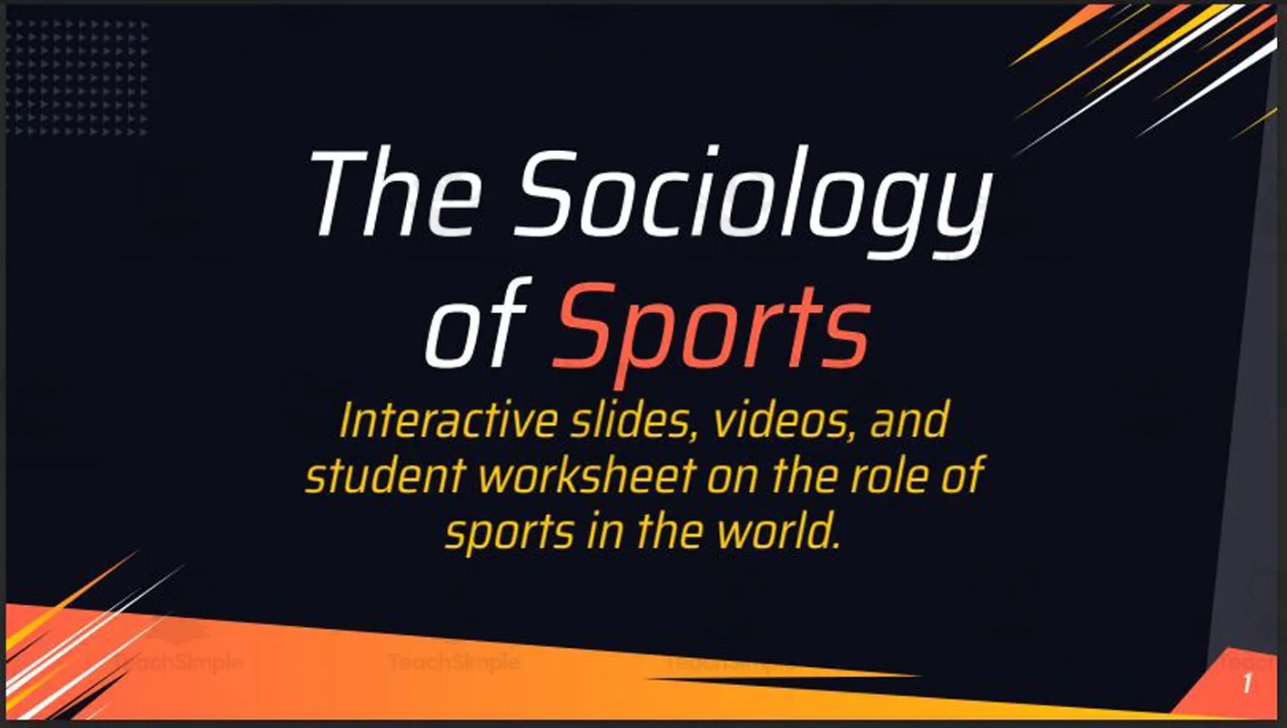 Sports and Sociology (Interactive slides and unit notes) by Teach Simple