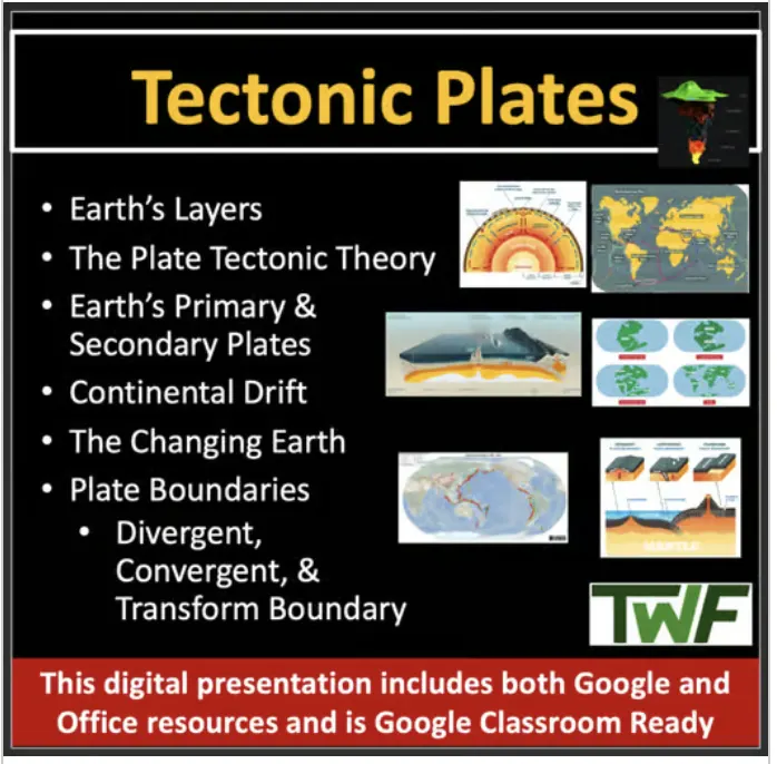 Tectonic Plates Senior Earth and Space lesson by Teach Simple