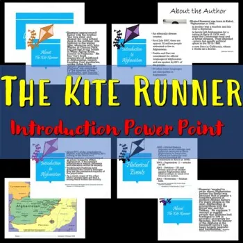 An educational teaching resource from Educate and Create entitled The Kite Runner Introduction PowerPoint downloadable at Teach Simple.