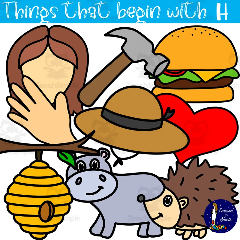 An educational teaching resource from Soumara Siddiqui entitled Things That Begin With H downloadable at Teach Simple.
