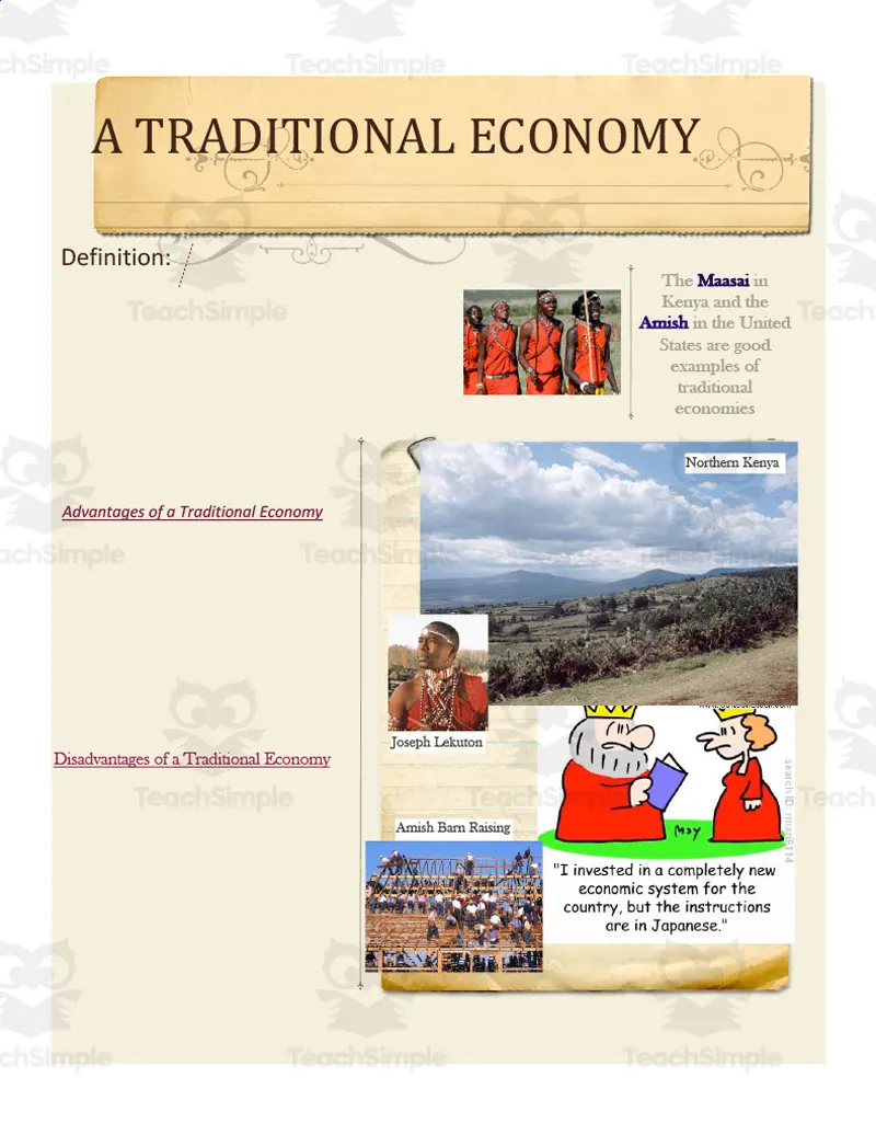 Traditional Economic System Lesson by Teach Simple