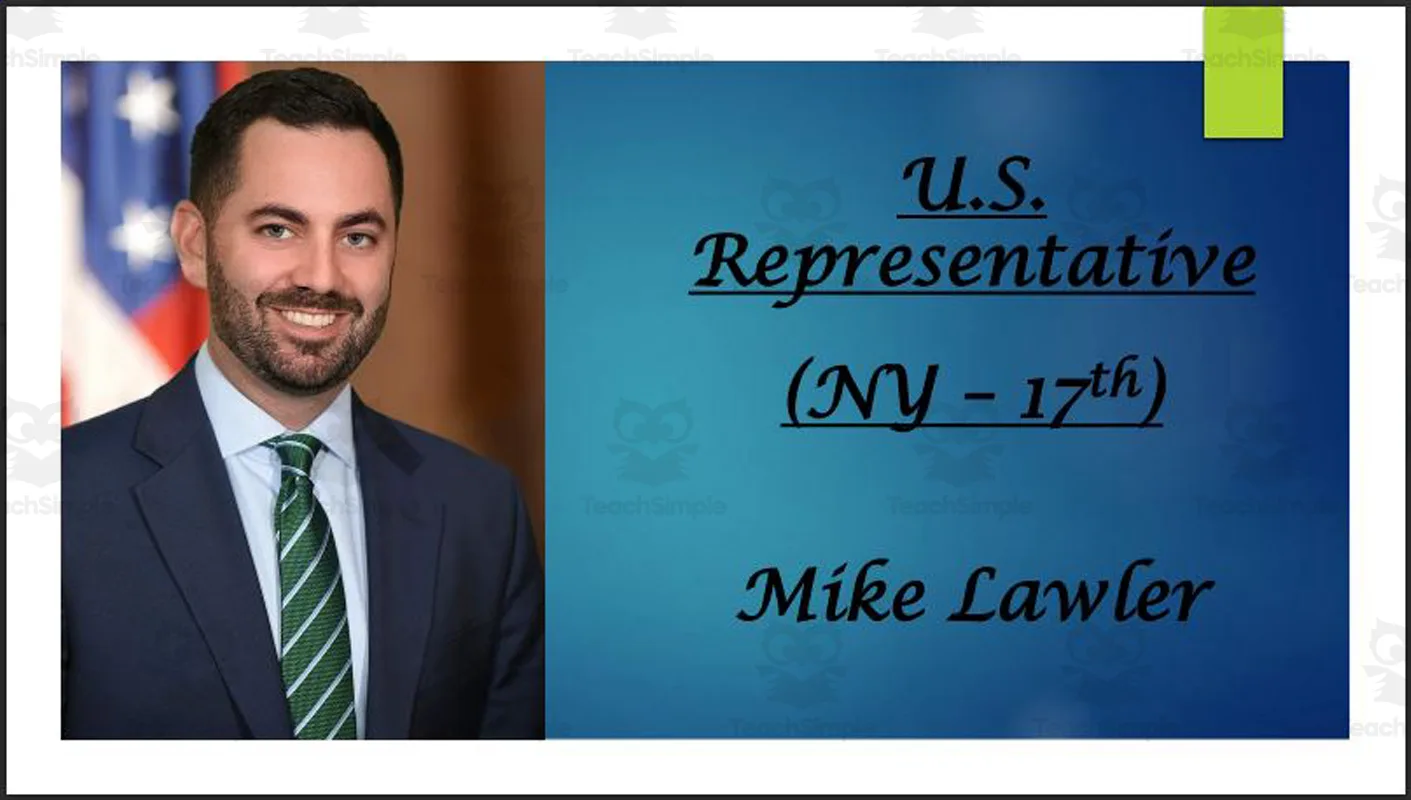 U.S. Representative Mike Lawler (NY - 17th) BIO PPT by Teach Simple