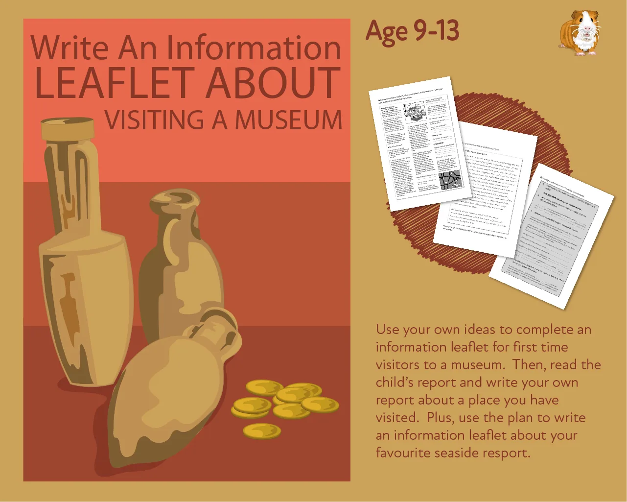 An educational teaching resource from Guinea Pig Education entitled Write An Information Leaflet: My Visit To The Museum (9-14 years) downloadable at Teach Simple.