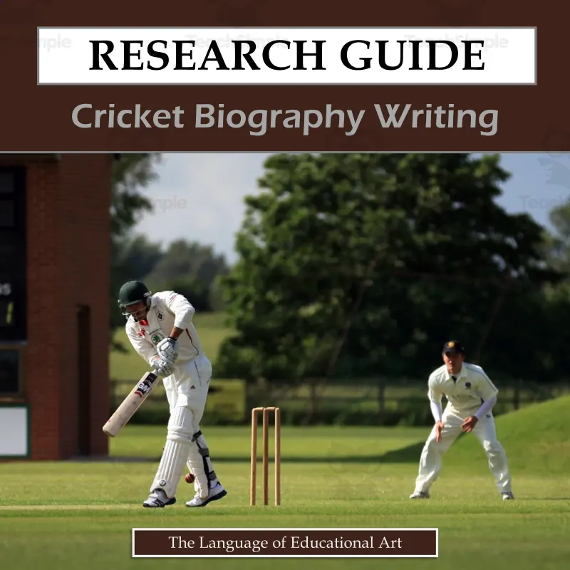 Writing Research Guide Cricket Biography by Teach Simple