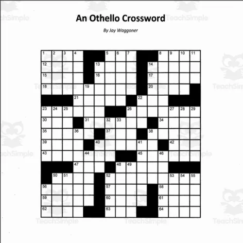 Crossword Puzzle: Othello by Teach Simple