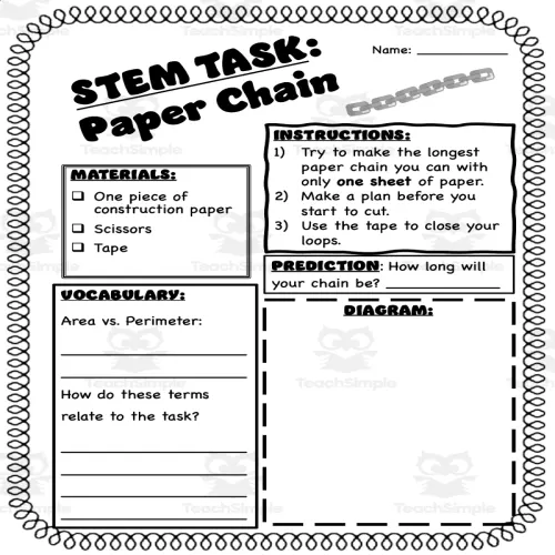 STEM Task: Paper Chain by Teach Simple