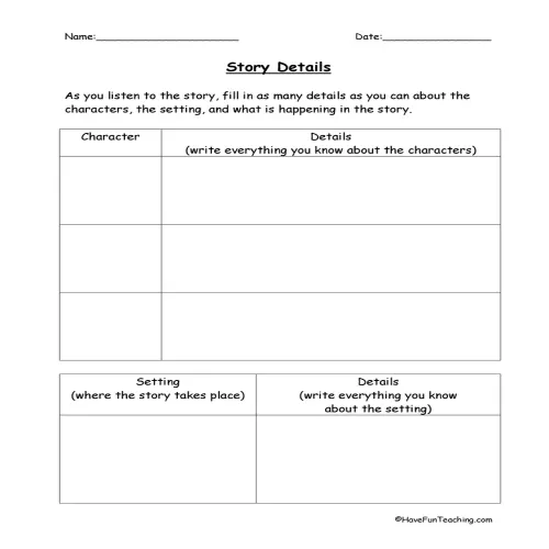 Story Elements Graphic Organizer by Teach Simple