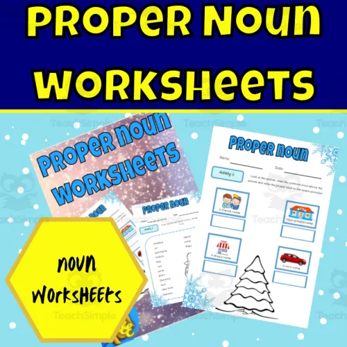 Winter noun worksheets by Teach Simple