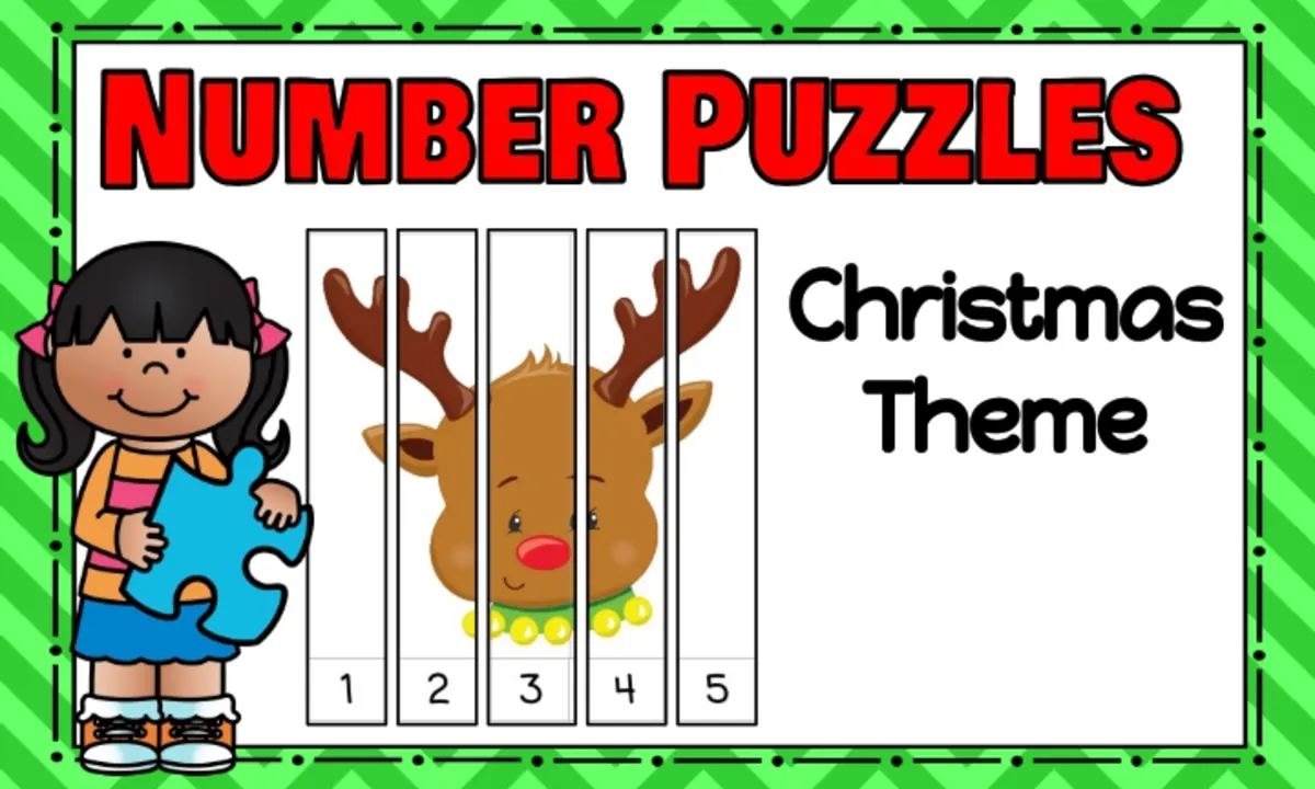 An educational teaching resource from Oh Boy Homeschool entitled 0-1000 Number Puzzles - Christmas Theme downloadable at Teach Simple.