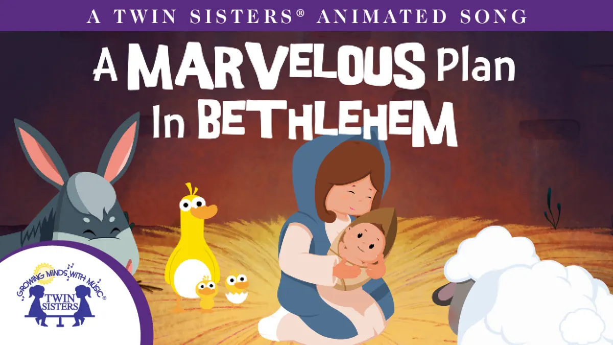 An educational teaching resource from Twin Sisters Digital Media entitled A Marvelous Plan In Bethlehem Animated Song downloadable at Teach Simple.