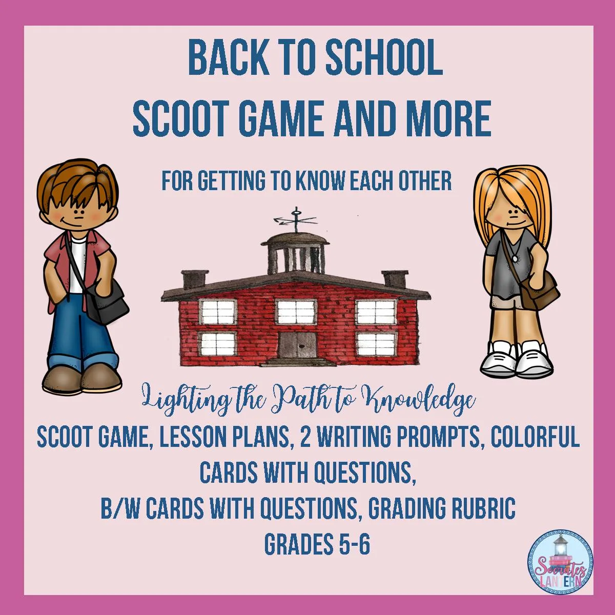 An educational teaching resource from Socrates Lantern entitled Back to School SCOOT Game and More downloadable at Teach Simple.