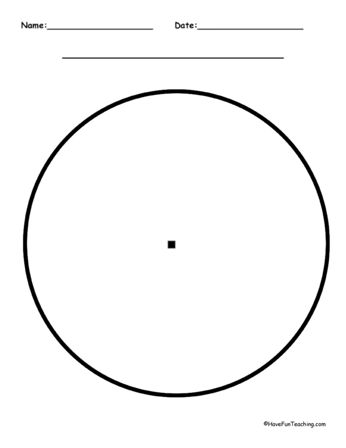 An educational teaching resource from Have Fun Teaching entitled Blank Pie Graph downloadable at Teach Simple.