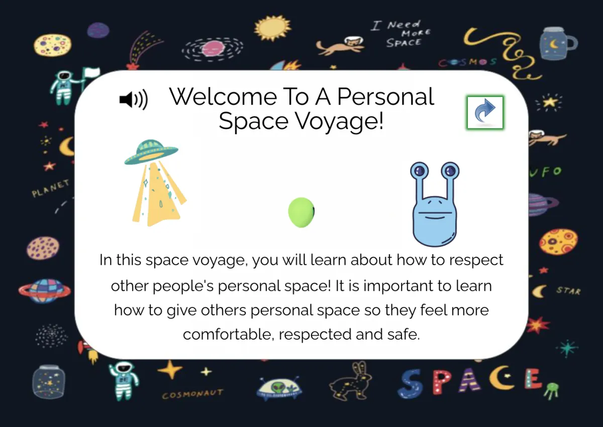 An educational teaching resource from Jennifer Moyer Taylor entitled BOOM CARDS-Personal Space Voyage and Handout downloadable at Teach Simple.