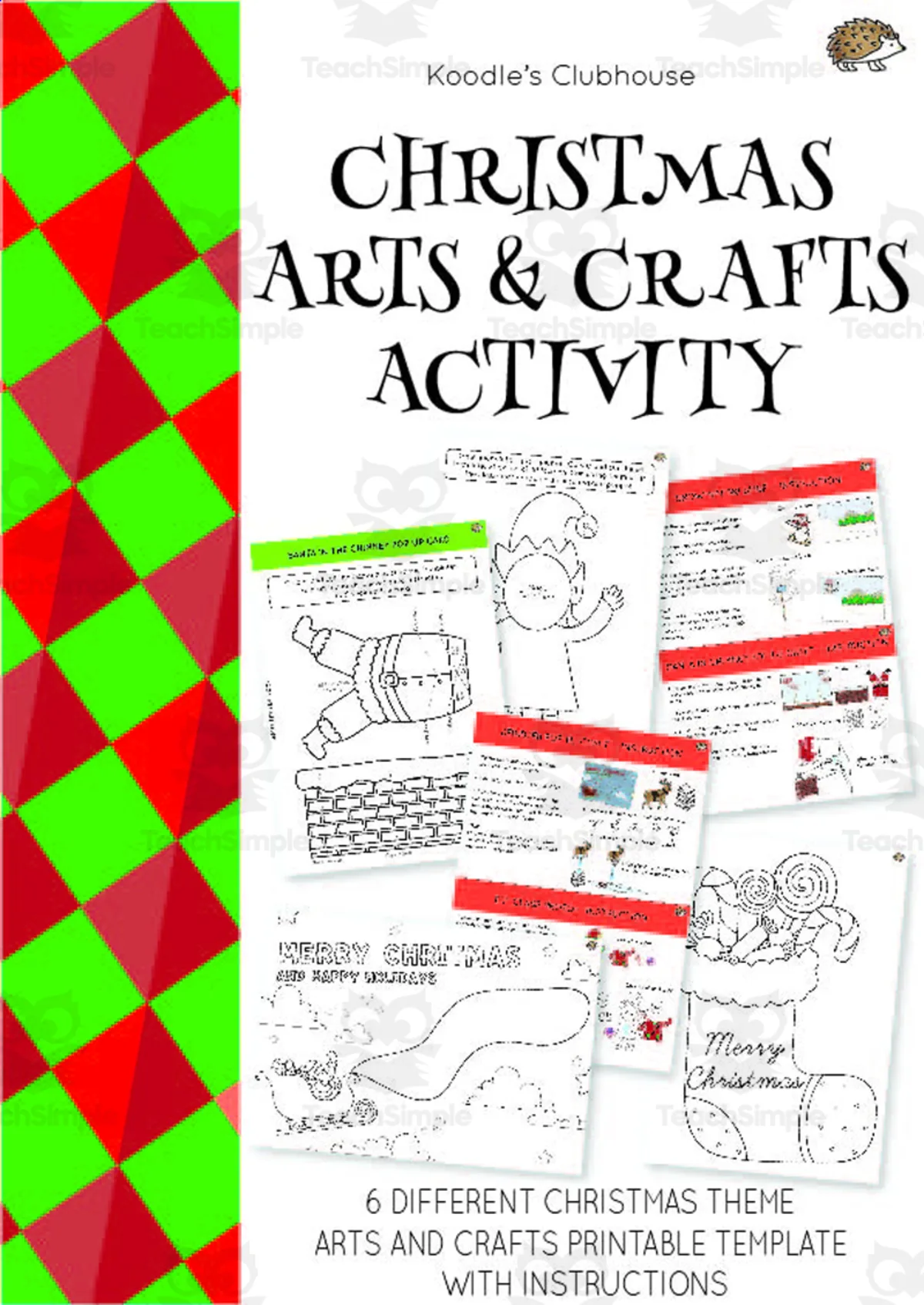 An educational teaching resource from Koodles Clubhouse entitled Christmas Arts and Crafts Activity downloadable at Teach Simple.