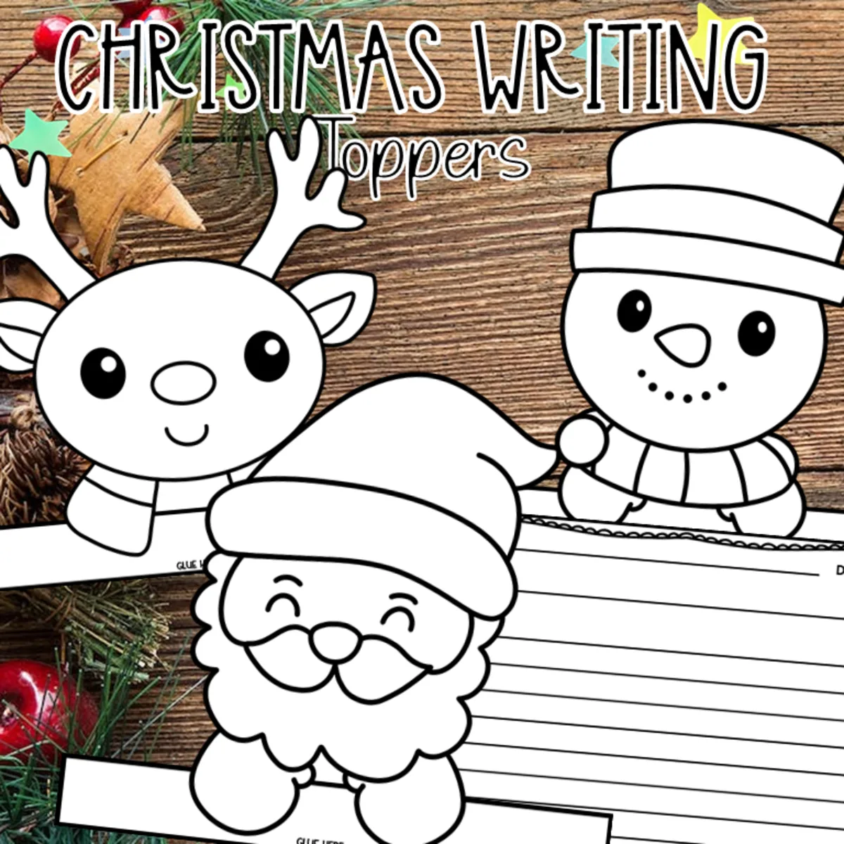 An educational teaching resource from Soumara Siddiqui entitled Christmas Writing Toppers downloadable at Teach Simple.