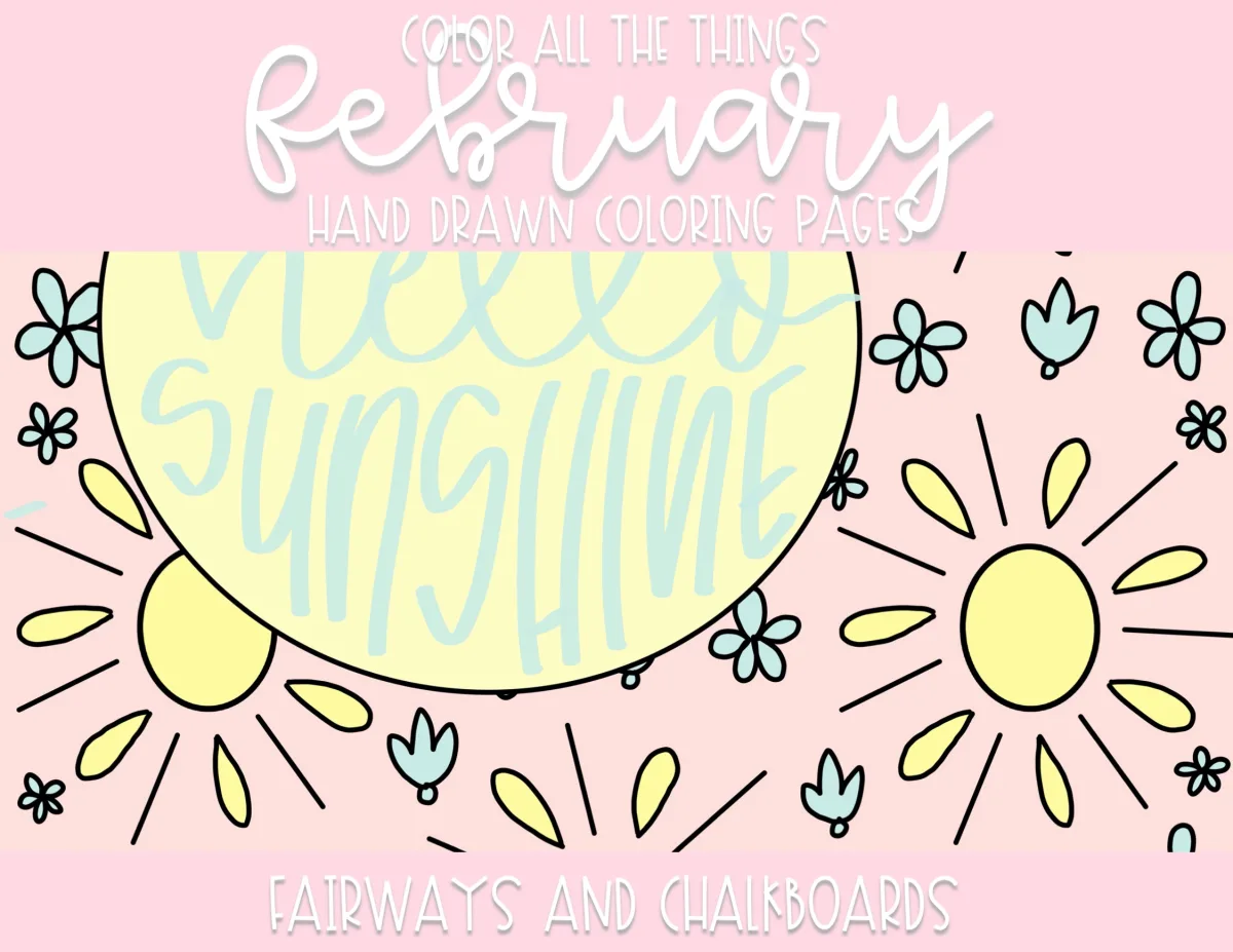 An educational teaching resource from Fairways and Chalkboards entitled Color ALL The Things Vll: February Coloring Pages downloadable at Teach Simple.