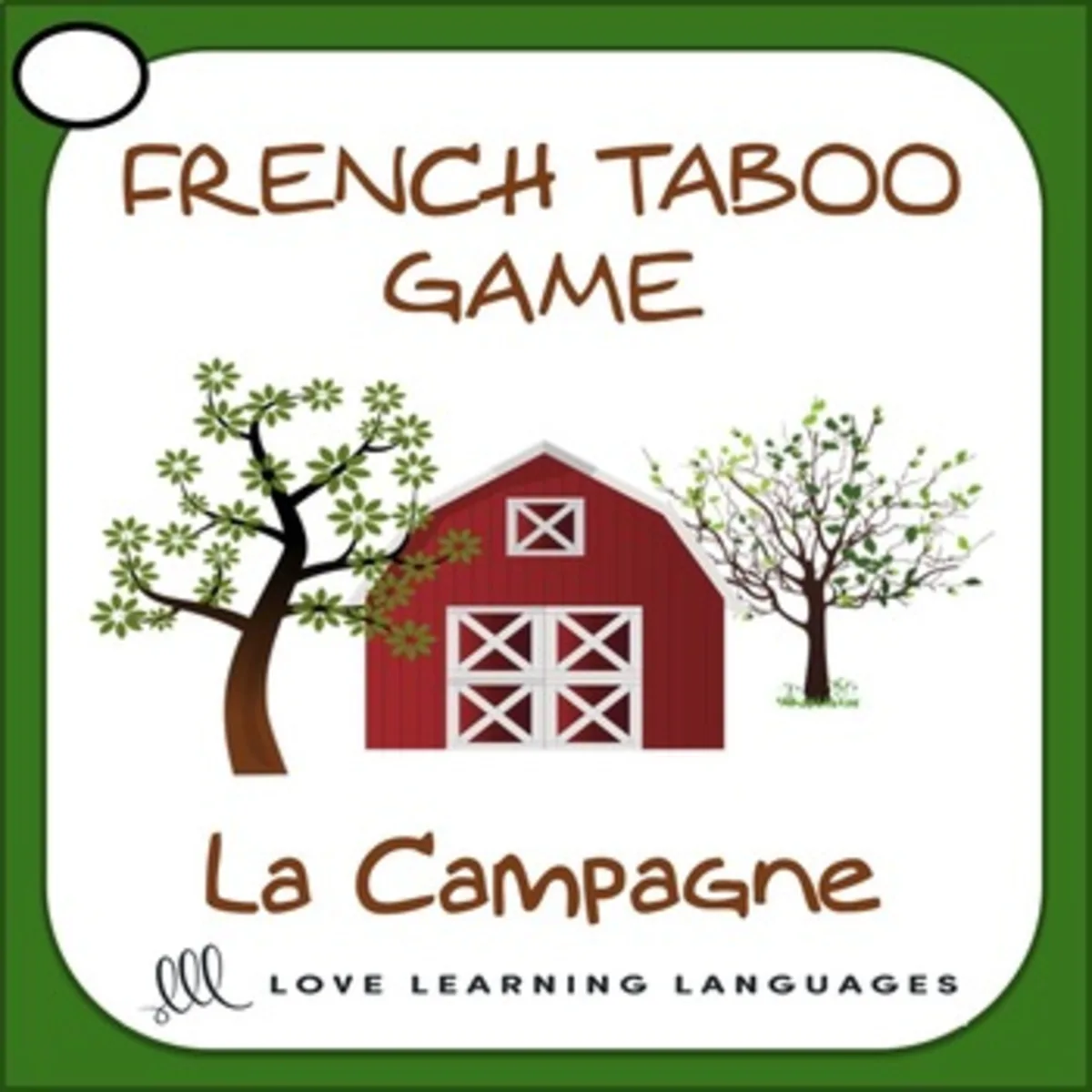 An educational teaching resource from Love Learning Languages entitled French: The Countryside - Taboo Speaking Game and Activity downloadable at Teach Simple.