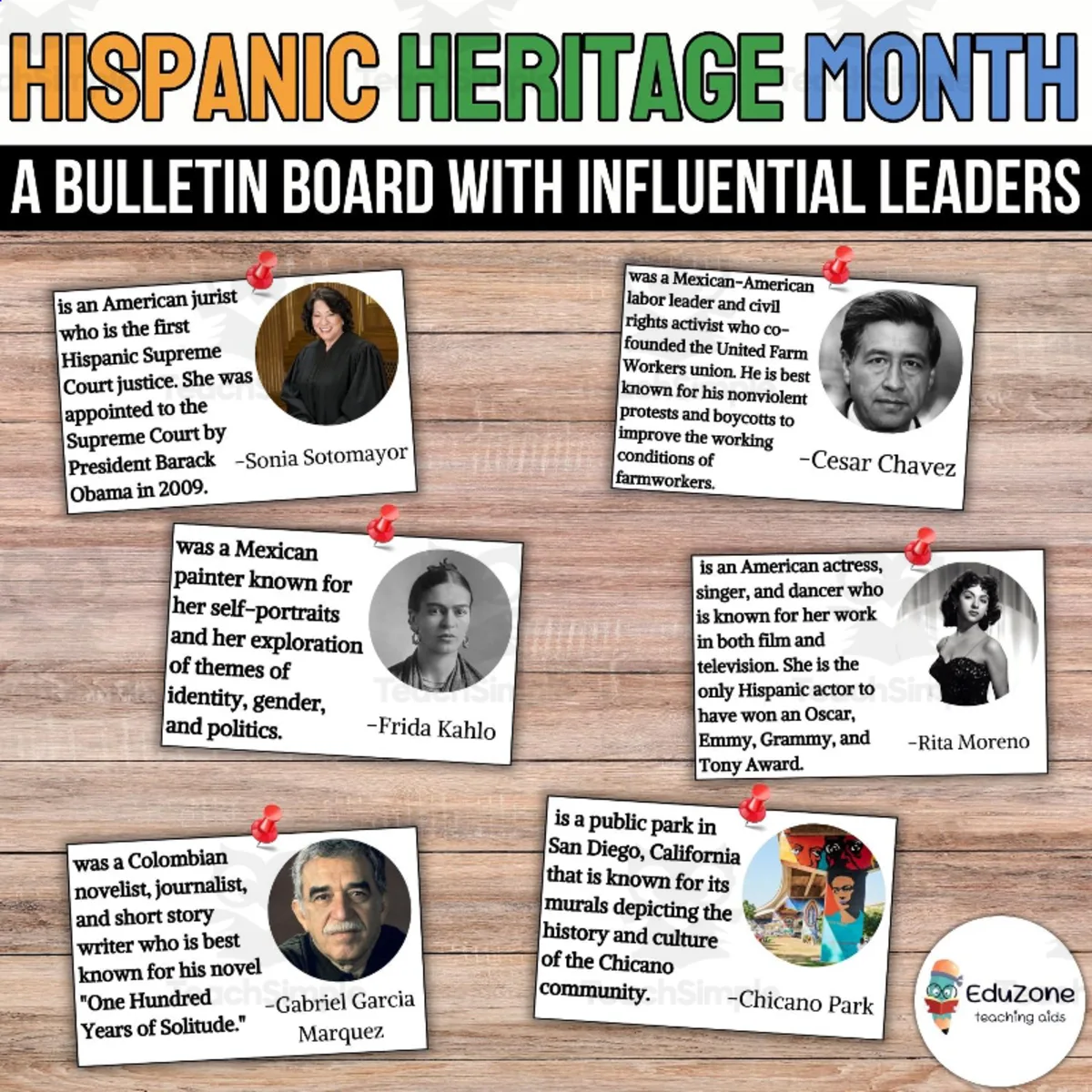 An educational teaching resource from Style Your Classroom entitled Hispanic Heritage Month Bulletin Board: A Celebration of Culture! downloadable at Teach Simple.
