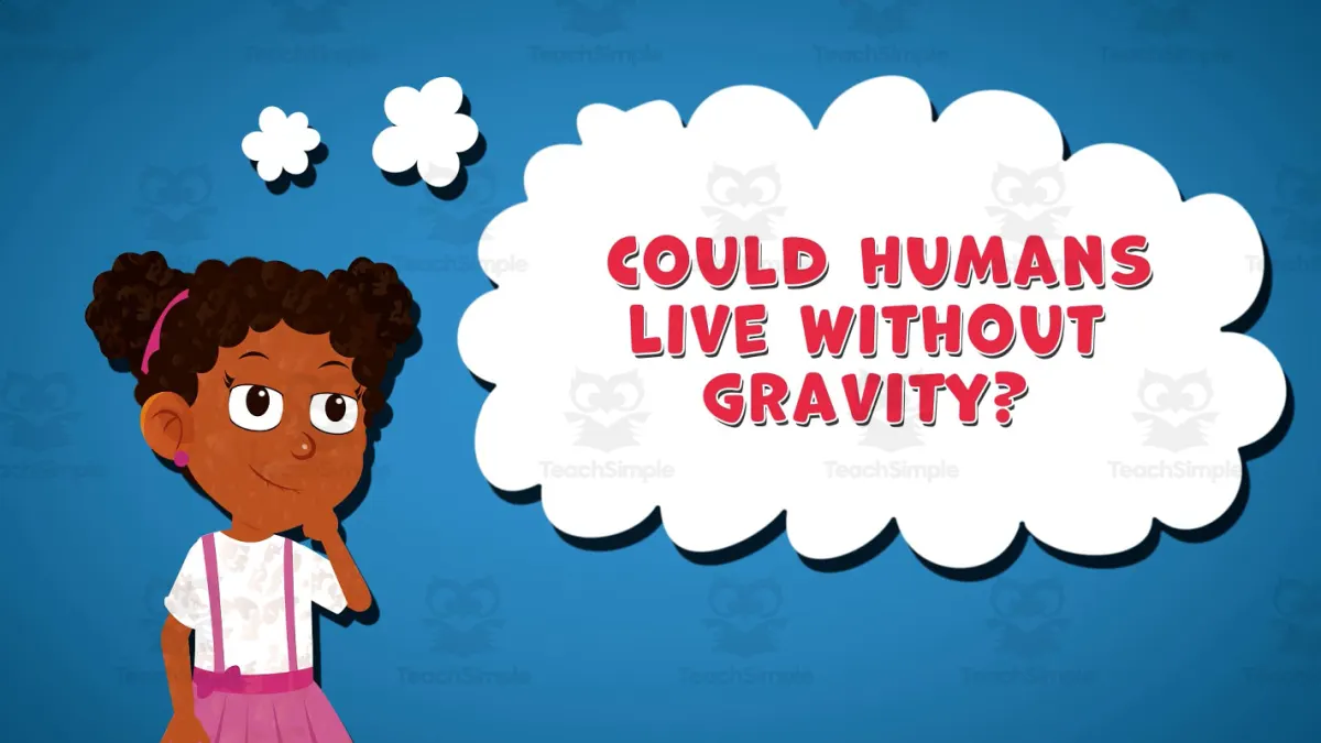 An educational teaching resource from Educational Voice entitled I WONDER - Could Humans Live Without Gravity | Animated Video Lesson downloadable at Teach Simple.