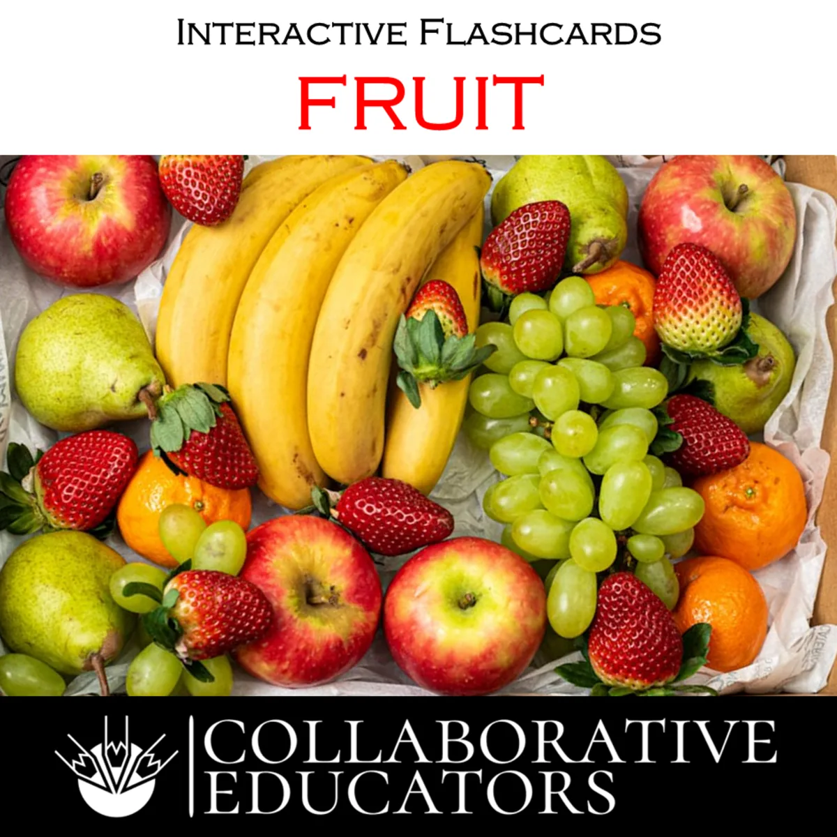 An educational teaching resource from Bright Classroom Ideas Marketplace entitled Interactive Flashcards - FRUIT downloadable at Teach Simple.
