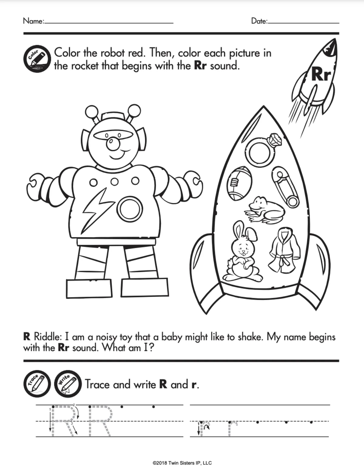 An educational teaching resource from Twin Sisters Digital Media entitled Letters and Sounds Printable Workbook downloadable at Teach Simple.