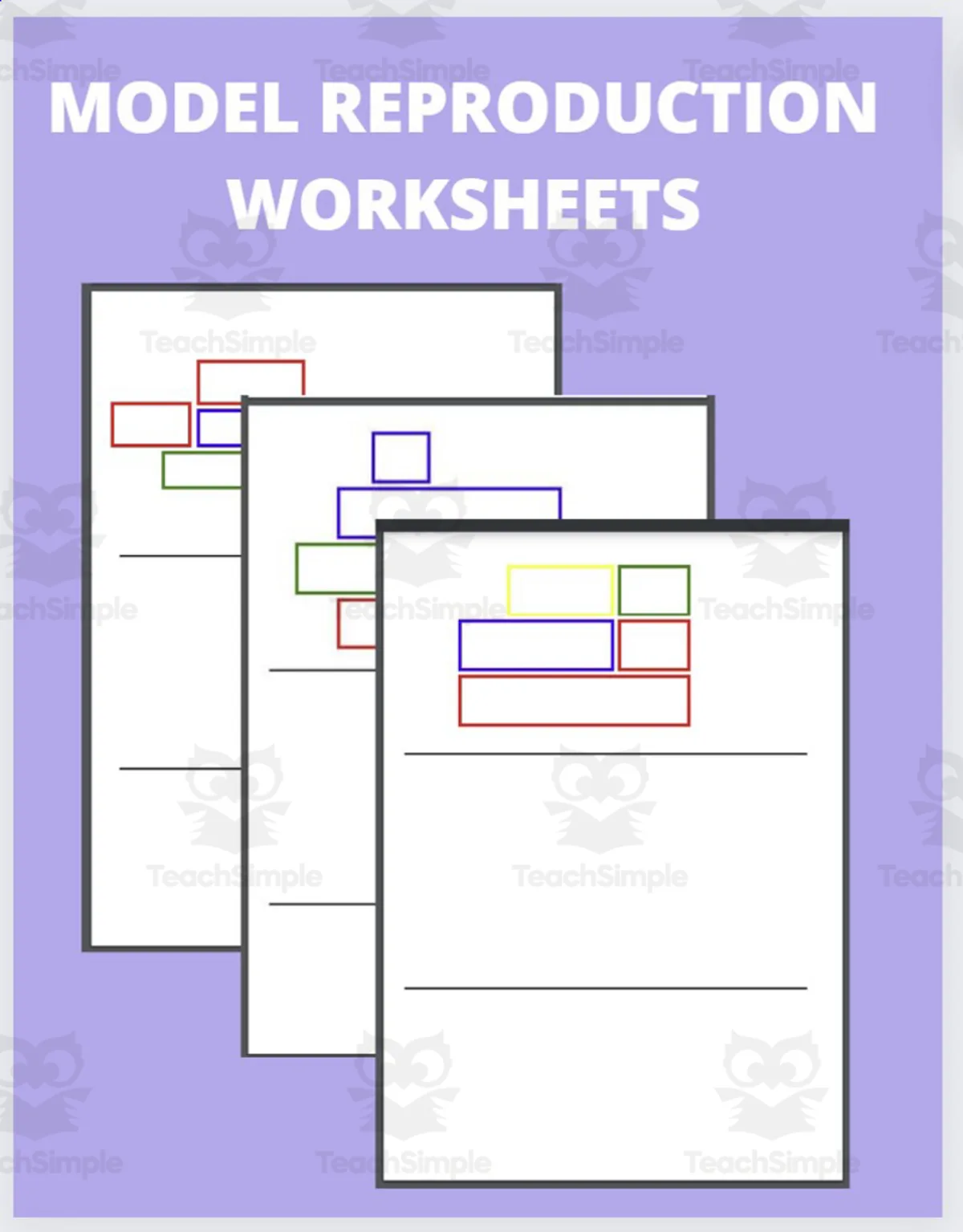 An educational teaching resource from WORDS ASIDE entitled MODEL REPRODUCTION WORKSHEETS downloadable at Teach Simple.