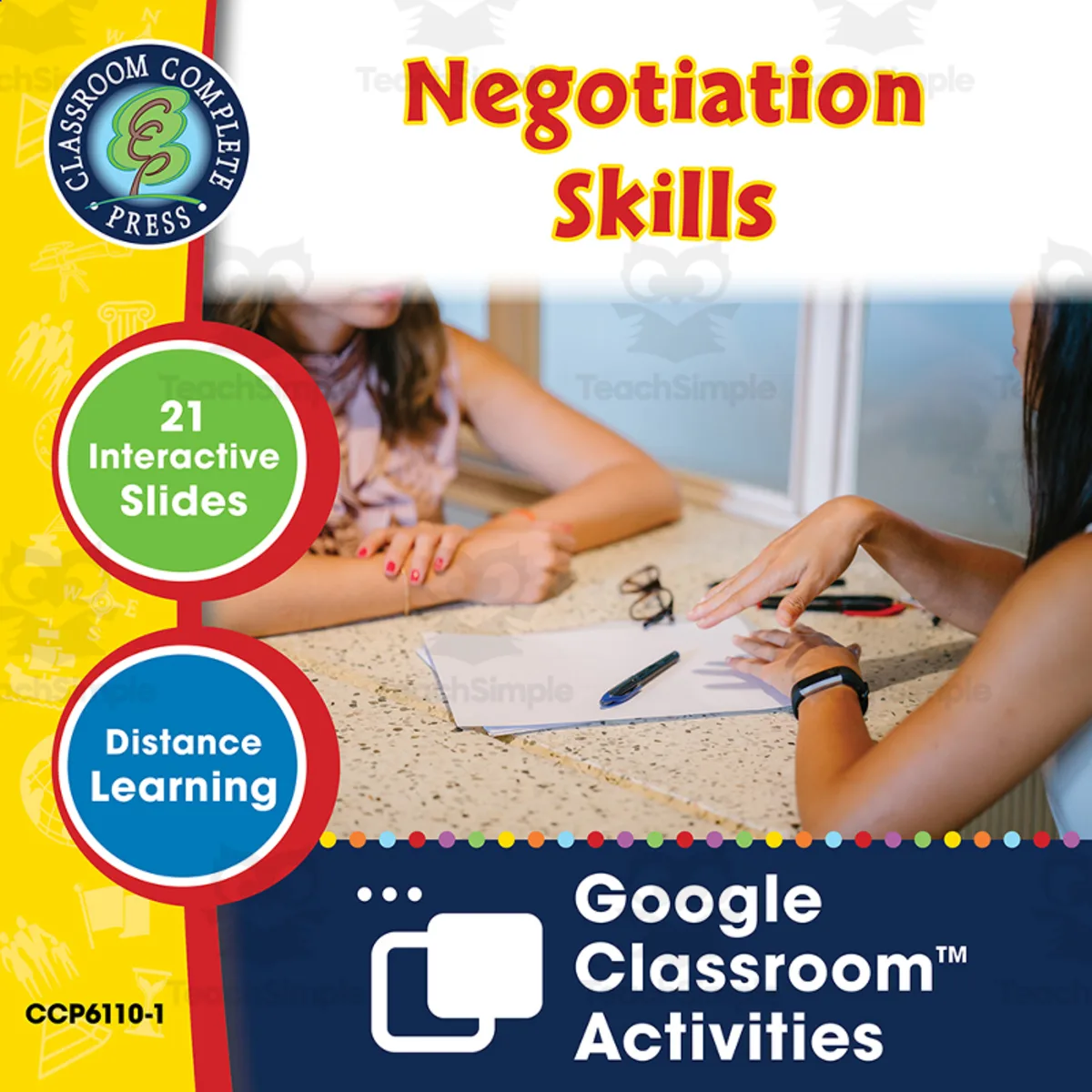 An educational teaching resource from Classroom Complete Press entitled Real World Life Skills - Financial Literacy Skills: Negotiation Skills - Google Slides Gr. 6-12+ (SPED) downloadable at Teach Simple.