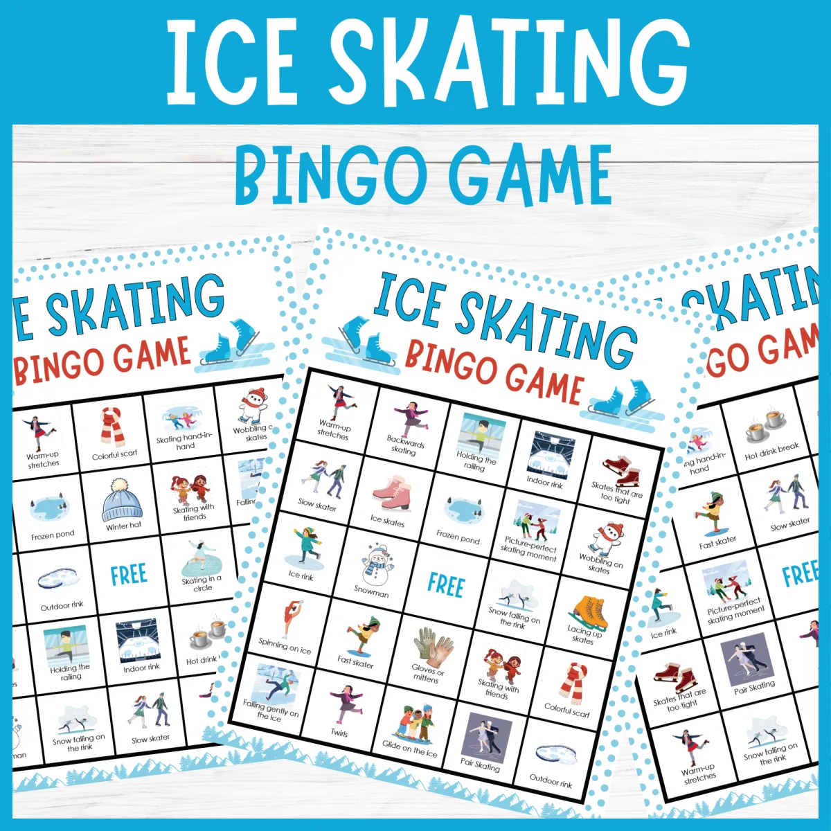 An educational teaching resource from Perfect_Printables entitled Winter Olympic Sport Ice Skating Bingo : Winter Icebreaker Game downloadable at Teach Simple.